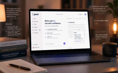 Jenni AI simplifies academic writing with real-time citations.