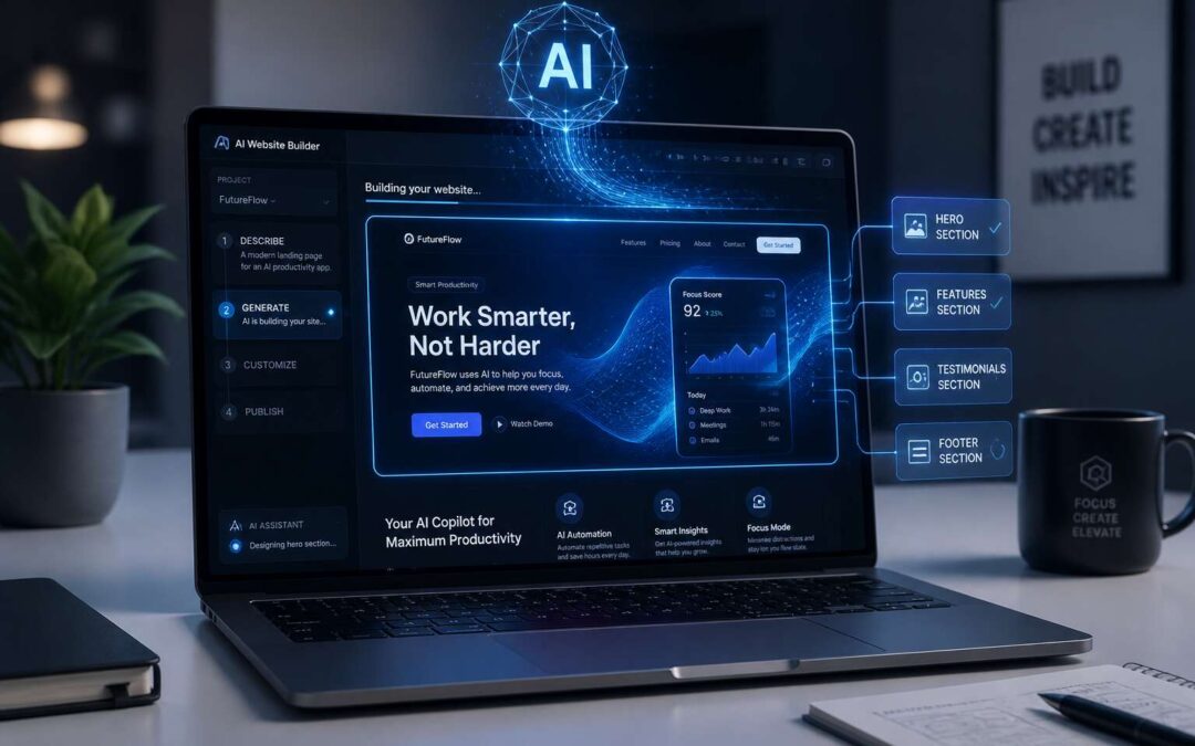Create a website in minutes with an AI website builder.